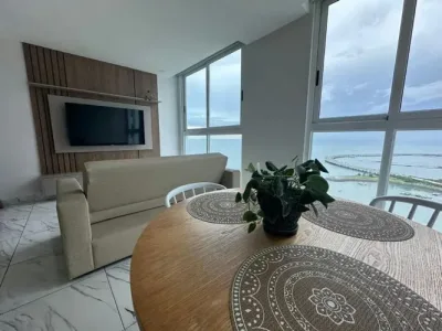 Furnished 1 bedroom apartment with 2 bathrooms in ph the sands, avenida balboa. includes white goods