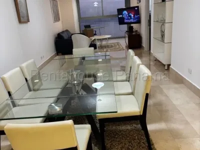 Apartamento mobiliado para aluguel no yoo panamá, avenida balboa. possui 2 quartos, 2 banheiros, ac