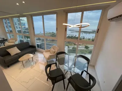 Apartamento amoblado de 1 recámara en the sands, avenida balboa, con vista al mar. cuenta con cocin