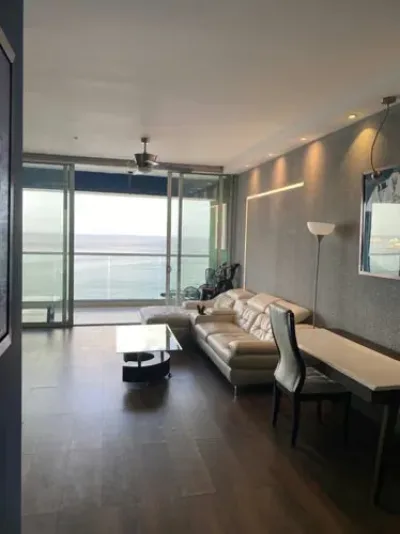 Apartment for sale on avenida balboa with sea view, 2 bedrooms, 2 bathrooms, and a spacious balcony.