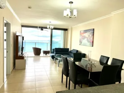 Furnished 2-bedroom, 2.5-bath apartment on avenida balboa with ocean view. it features a balcony, pa