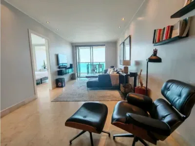 Furnished 1-bedroom, 2-bathroom apartment in yoo panama, avenida balboa, with panoramic sea views. i