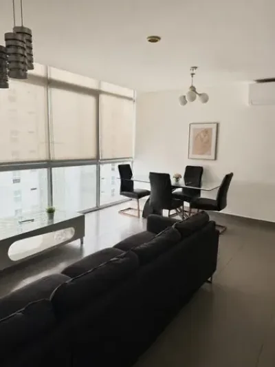 Furnished 2-bedroom, 2-bathroom apartment on avenida balboa, bella vista. it features a spacious liv
