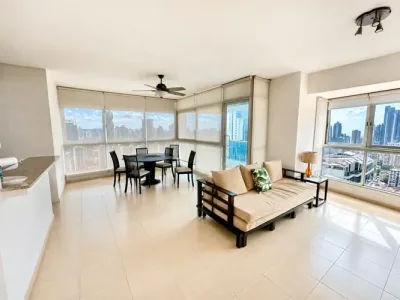 103 m² wohnung in der oberen etage von grand bay tower, avenida balboa. 1 schlafzimmer, 1,5 badezim