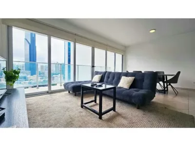 Apartamento amoblado de 116 m² en waters on the bay, avenida balboa. cuenta con 1 recámara, 2 bañ