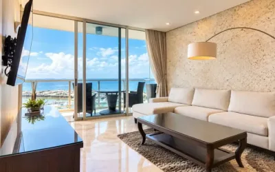 Apartamento mobiliado de 130 m² na avenida balboa, com 2 quartos, cada um com banheiro e varanda pr