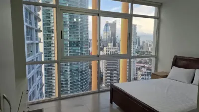 Möbliertes studio-apartment in der oberen etage in bella vista, nahe der avenida balboa. es verfüg