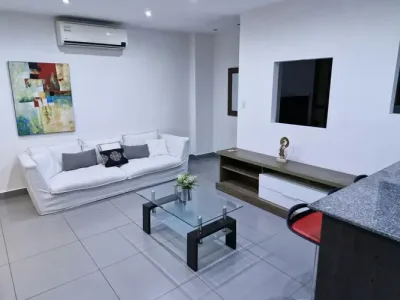 Möblierte 1-zimmer-wohnung im ph colores de bella vista, avenida balboa. sie verfügt über 55 m²,