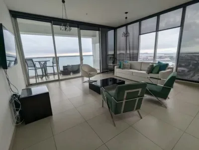 Apartamento amueblado de 176 m² en rivage, avenida balboa, con vista al mar. cuenta con 2 recámaras,