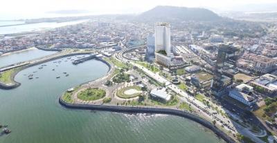 Av. balboa vista al mar hacia la cinta costera
entrega en 2021

torre de 33 niveles
apartamentos