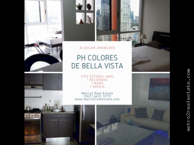 Nice furnished studio apartment for rent in the complex ph colores de bella vista. it consists of 48