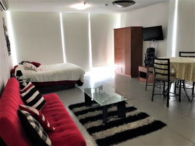 Apartamento estúdio mobiliado prático e funcional na cidade do panamá, bella vista perto de tudo 
