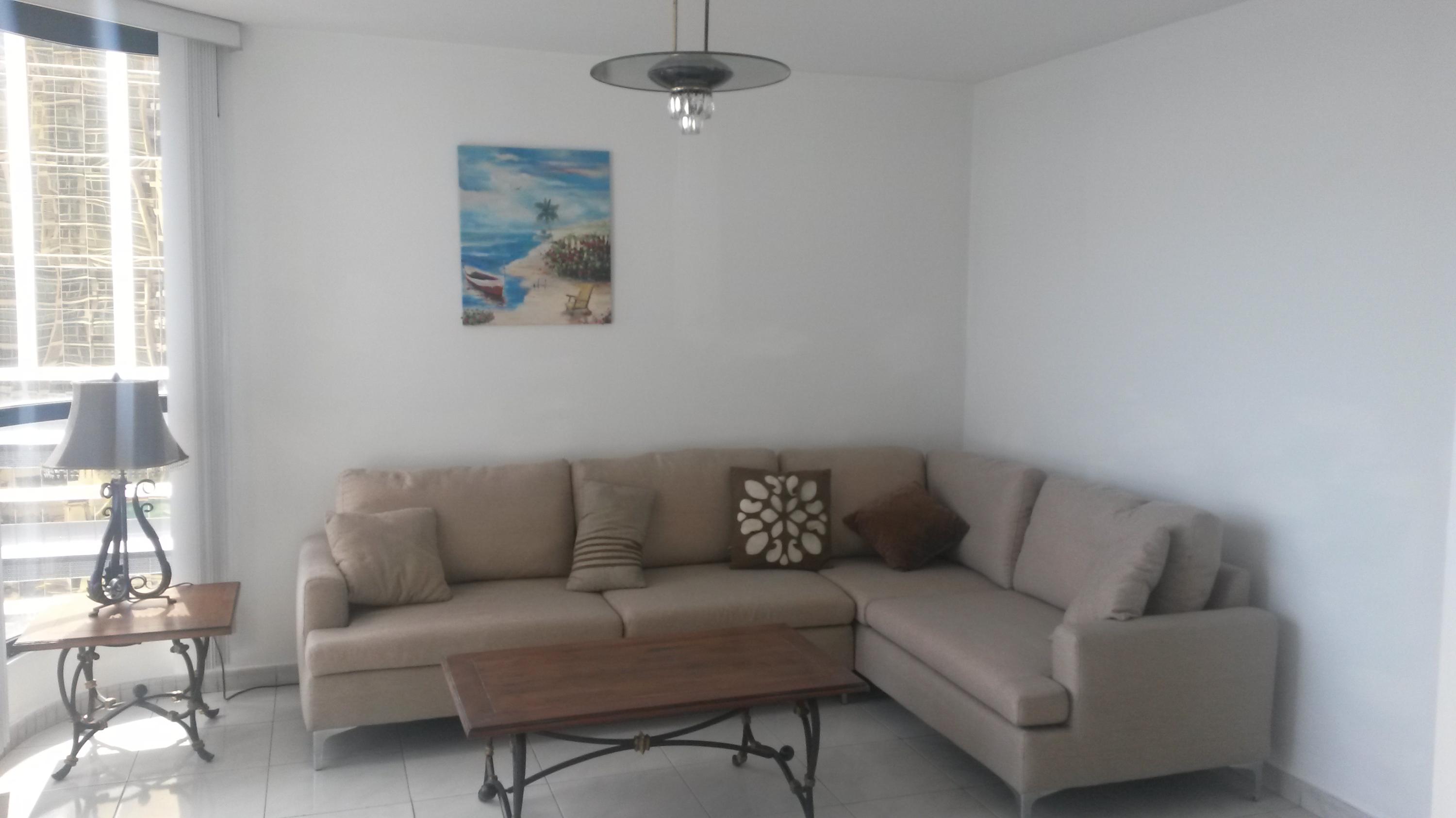 Rent spacious furnished apartment, sea view, avenida balboa