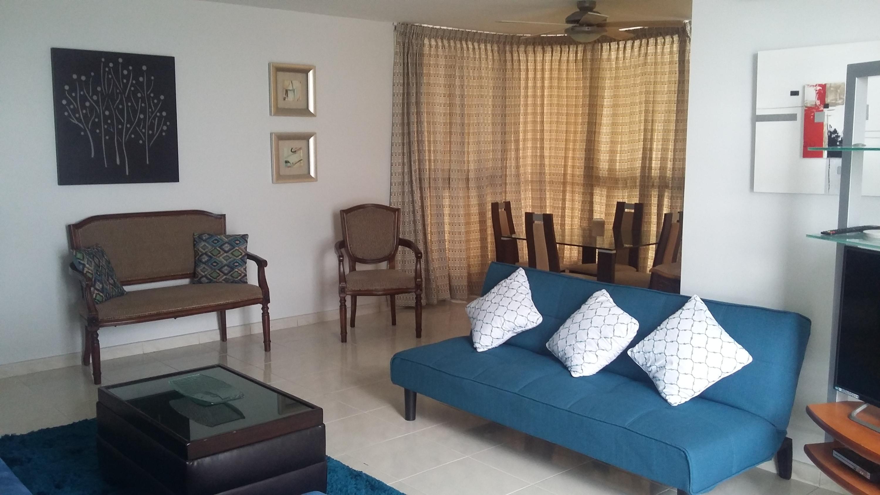 Alquilo apartamento amoblado, vista al mar, avenida balboa