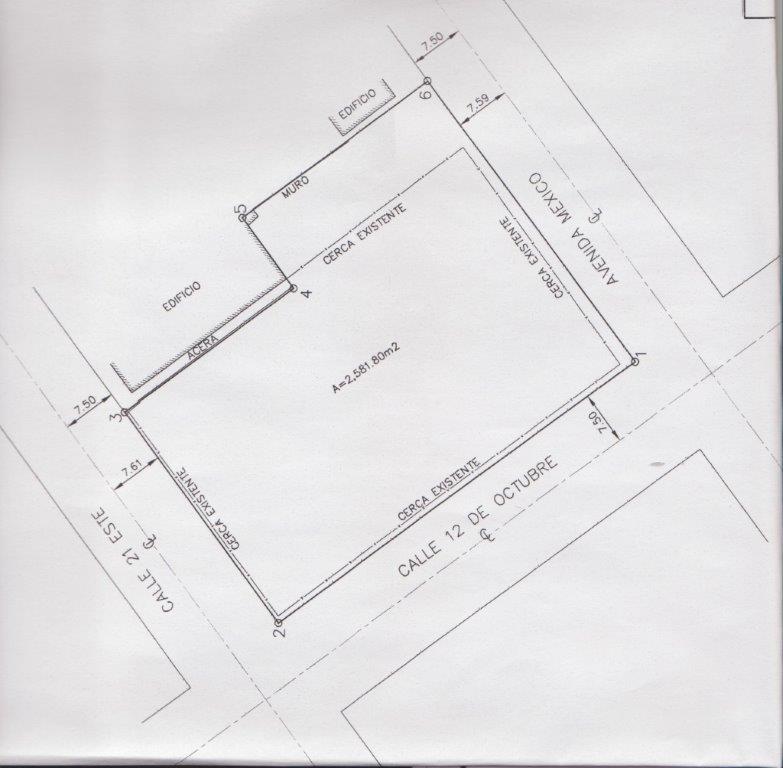 Se vende estratÃ©gico lote avenida mÃ©xico calle 12 de oct.  2.582mts2 cp152974